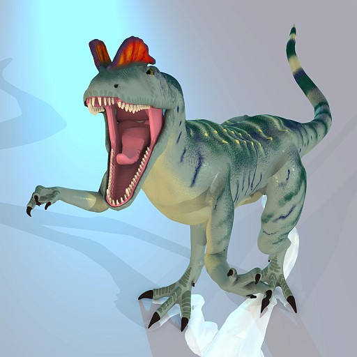 Dilo 04 B Kopie.jpg - Rendered Image of a Dinosaur - with Clipping Path